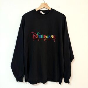 VTG Disneyland Paris Theme Park Embroidered Crewneck Pullover Sweatshirt – L/XL